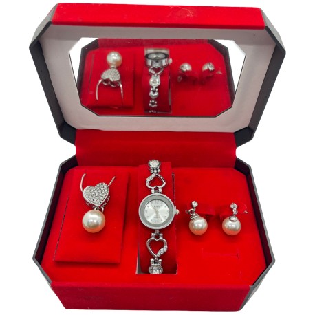 CONJUNTO DE AROS Y RELOJ